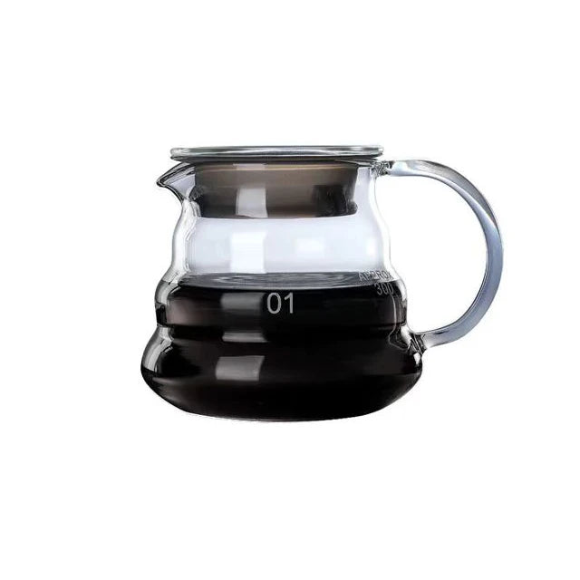300/500/700ml Glass Coffee Pot With Filter Drip Brewing Hot Brewer Cloud Shaped Kettle Coffee Brewer Utensils Clear Teapot