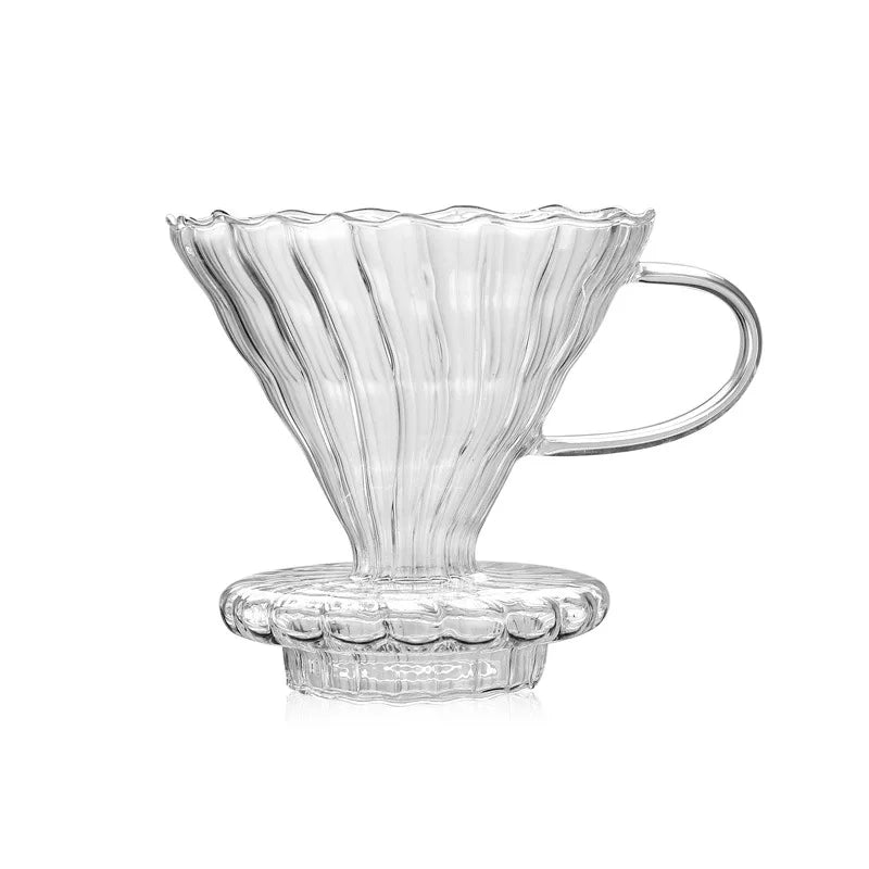 Coffee Dripper V Shaped Pour Over Coffee Pot Hand Brewing Pots Coffee Filter Cup Coffee Kettle Dripper Stand Coffee Maker Set