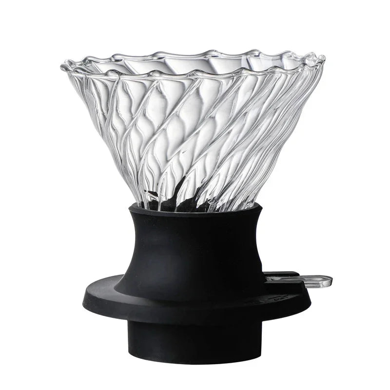 Immersion Dripper Switch Glass Pour Over Coffee Maker V Shape Drip Coffee Dripper and Filters V02