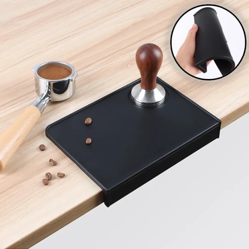 Coffee Tamper Mat Food Grade Nonslip Silicone Flat And Corner Press Powder Pad Espresso Coffee Tamping Rest Holder Tools